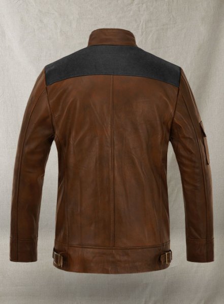 (image for) Spanish Brown Alden Ehrenreich Solo Leather Jacket