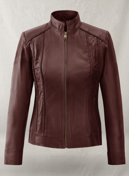 (image for) Soft Maroon Wax Clova Leather Jacket