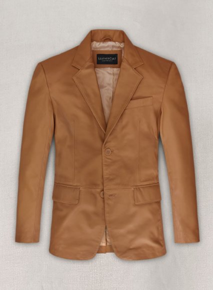 (image for) Soft Bella Brown Leather Blazer
