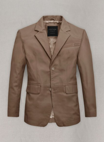 Soft King Brown Leather Blazer