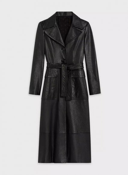 Alpine Leather Long Coat