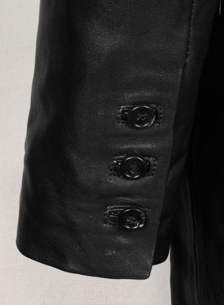 Garen Leather Vest - Long - Black - LARP Suede Jerkin - Costume