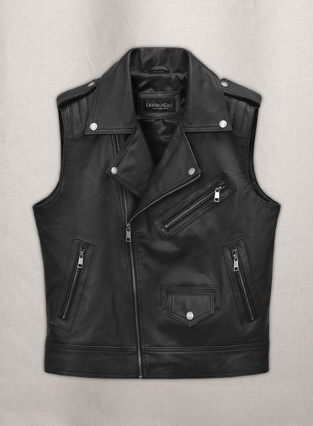 Leather Biker Vest # 318