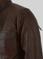 (image for) Wrinkled Brown Gerard Butler Leather Jacket #1