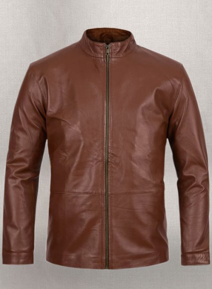 Tan Brown Minority Report Leather Jacket