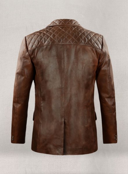 Spanish Brown Harper Leather Blazer