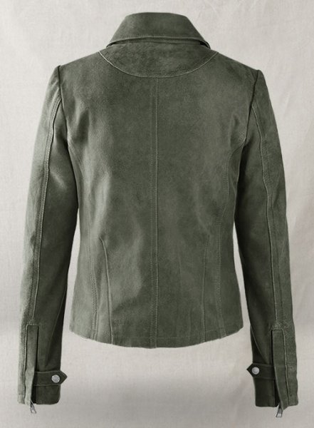 (image for) Vintage Italian Olive Leather Jacket #277