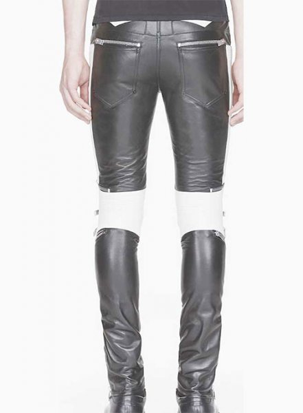 Cherry Red Electric Zipper Mono Leather Pants : LeatherCult