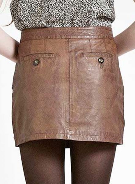 Eyelet Leather Skirt - # 160