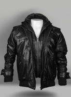 (image for) Demon Hooded Leather Jacket