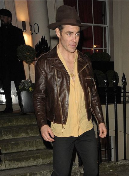 (image for) Chris Pine Leather Jacket #1
