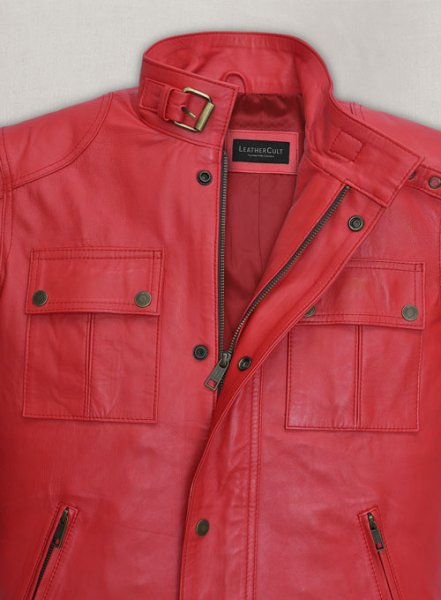 (image for) Soft Tango Red Washed & Wax The Expendables Lee Christmas Leather Jacket #2