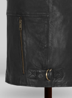 (image for) Soft Rich Black Washed & Wax Leather Jacket #613