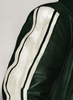 (image for) Vintage Green Robert Pattinson Leather Jacket #2