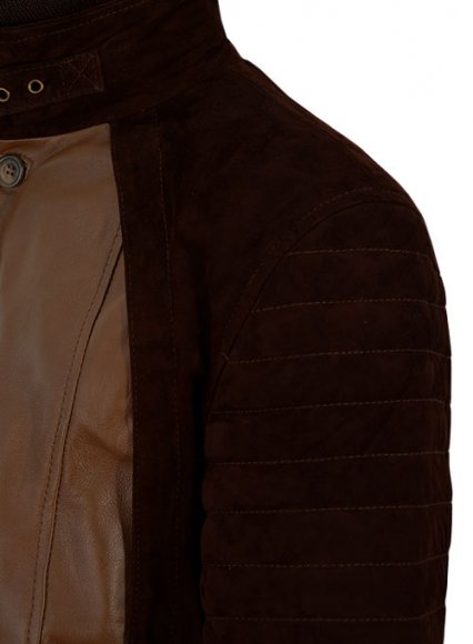 (image for) Dark Tan Daniel Radcliff Horns Leather Jacket