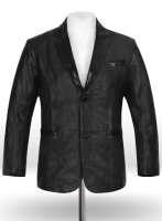 (image for) Black Hampton Leather Blazer