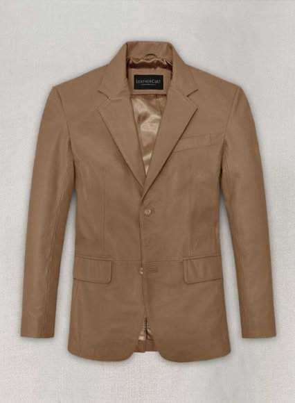 Soft Amazon Brown Leather Blazer