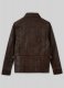 Wrinkled Brown Bruce Willis Surrogates Leather Jacket