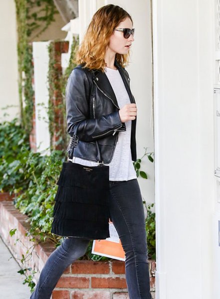 Lily James Leather Jacket : LeatherCult: Genuine Custom Leather ...