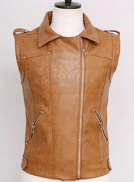 Leather Biker Vest # 316