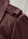 Soft Maroon Wax Halcon Leather Trench Coat
