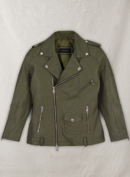 (image for) Basicallo Green Rihanna Leather Jacket #1