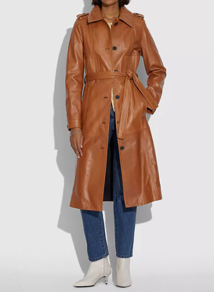 (image for) Street Style Leather Long Coat