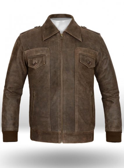 Vintage Brown Grain Avengers Steve Rogers Leather Jacket