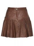 City Addiction Flare Leather Skirt - # 404