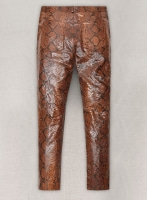 (image for) Bold Brown Python Leather Biker Jeans - Style #501