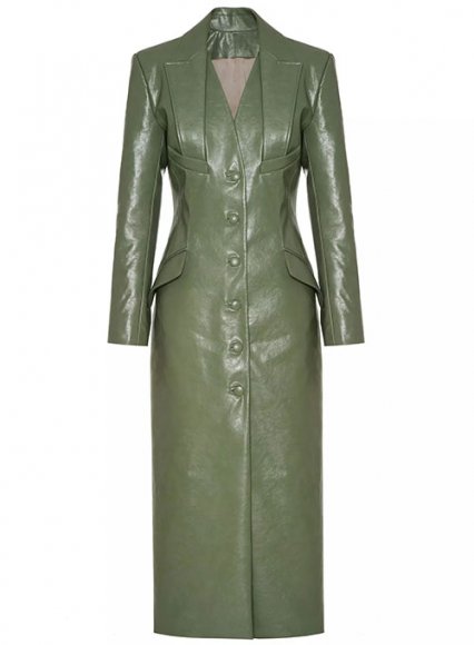 Chelsea Leather Long Coat