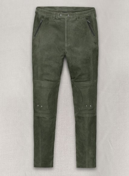 (image for) Vintage Italian Olive Leather Biker Jeans - Style #505