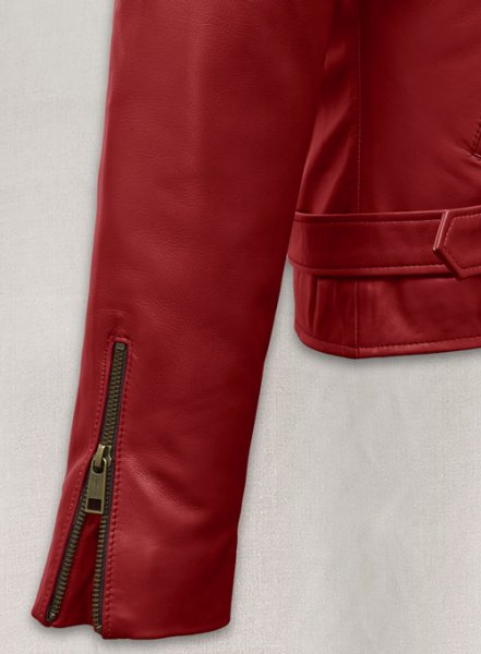 MANGO Women Red Solid Biker Jacket