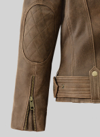 (image for) Vintage Gravel Brown Leather Jacket # 263