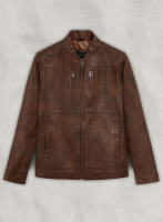 (image for) Thunder Storm Spanish Brown Biker Leather Jacket