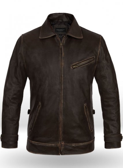 (image for) Rubbed Brown Taylor Lautner The Twilight Saga Leather Jacket