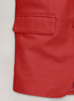(image for) Soft Tango Red Leather Blazer