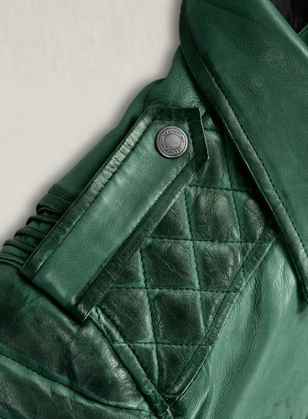 (image for) Charlotte Burnt Green Leather Jacket