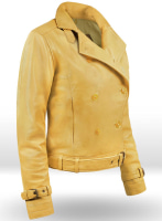 (image for) Yellow Captain America Scarlett Johansson Leather Jacket
