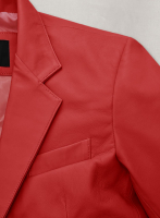 (image for) Soft Tango Red Leather Blazer