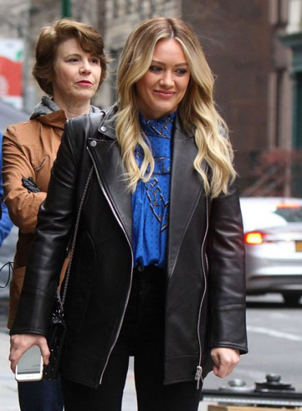 (image for) Hilary Duff Younger Leather Trench Coat