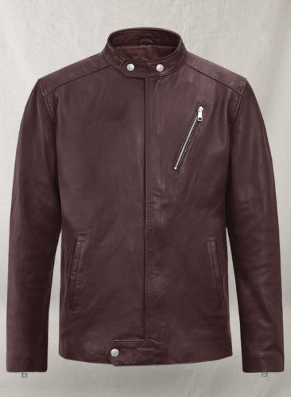 Motorad Burgundy Biker Leather Jacket