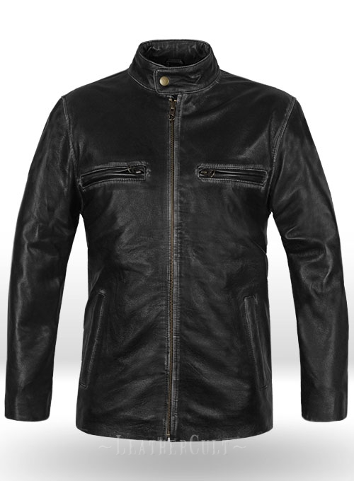 Rubbed Black Mark Wahlberg Contraband Leather Jacket - Click Image to Close
