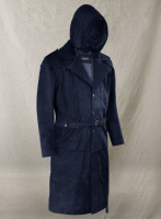 (image for) Dark Blue Suede Assassin's Creed Jacob Frye Leather Long Coat