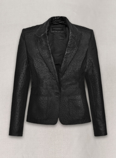 (image for) Black Ostrich Eva Mendes Ghost Rider Leather Blazer