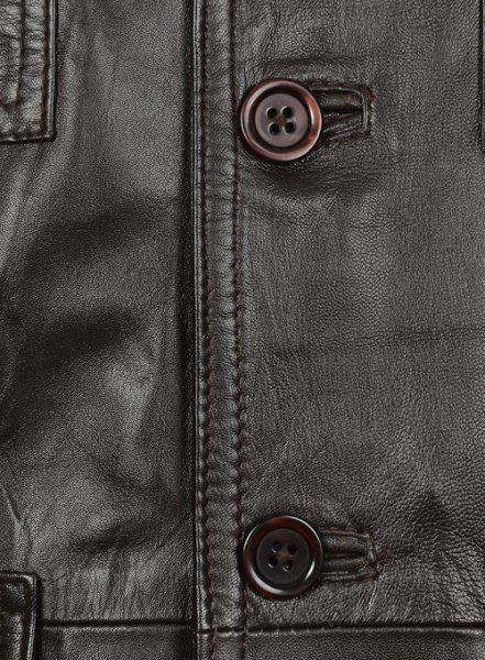 Wrinkled Brown Leather Jacket #122