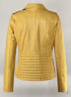 (image for) Yellow Rihanna Leather Jacket #1