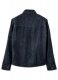 Dark Blue Suede Classic Leather Shirt
