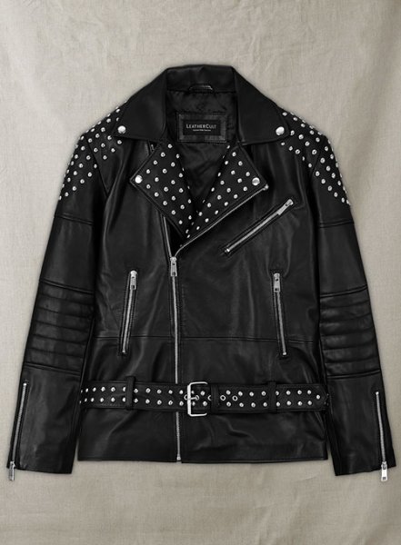 Studded Biker Leather Jacket