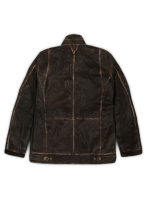 (image for) Tribal Rubbed Brown Leather Jacket - M Regular